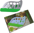 Herb Stripper Tool with 9 Sizing Holes Food-Grade Stainless Steel Leaf Remover for Cooking, Compact Kitchen Gadget with Blade & Safety Cover for collards parsley cilantro goji