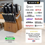 Dalstrong 24 Piece Block Knife Set - Vanquish Series - Stainless Steel Knife Set with Block & Kitchen Scissors - Forged High Carbon German Steel - Premium POM Black Handles - NSF Certified