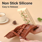 FUNBAKY Dubai Silicone Chocolate Bar Mold - 1-Inch Deep Cavities, Large Thick Candy Bar Mold, Ideal for Filling Pistachio Chocolate, Includes Scraper, 1 Pack