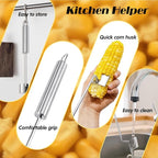 2pcs Corn Peeler,Corn Peeler For Cooked Corn On The Cob,Stainless Steel Corn Cob Stripper for Home Kitchens, Restaurant Chefs, Outdoor Dining Enthusiasts