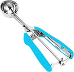 Cookie Scoop, Ice Cream Scoop, 1.5 Tbsp/ 23ml/ 0.7 oz Cookie Scoops for Baking, 18/8 Stainless Steel Cookie Scooper for Baking, Cookie Dough Scoop, Ice Cream Scooper with Trigger Release (Blue)