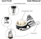 WOTOR Champagne&Wine Bottle Stoppers Stainless Steel with Food Grade Silicone, Leak Proof Keep Fresh Reusable Saver, Cork Suitable for Wine, Champagne, Cava, Prosecco and Sparkling (2 Pack Silver）