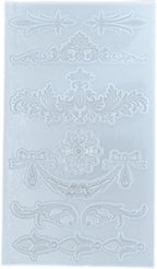 Silicone Mold for Polyclay Air Dry Clay Plaster Crafts Rococo Bow Swag