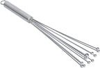 Restaurantware-German Standard 12.6 Inch Ball Whisk, 1 Dishwashable Kitchen Whisk - Ergonomic Handle, Durable, Stainless Steel Manual Egg Beater, Suitable For Whisking, Stirring, Mixing, Beating