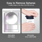 Clear Ice Cube Maker, 2.5 Inch Stainless Steel Crystal Large Clear Ice Ball Maker, Silicone Ice Cube Mold for Cocktails, Drinks & Bourbon, Whiskey Gifts for Men (2 Pack)
