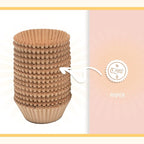 qiqee 600 Count Large Size Cupcake Liners Natural Muffin Liners Food Grade Jumbo Baking Cups Paper No Smells (Large Size)