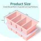 Silicone Freezer Tray for Sauce Cube: GGOW Silicone Freezing Tray for Broth Soup Storage - Freeze 250mL 125mL Souped Portion