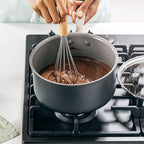GreenPan Chatham Hard Anodized Healthy Ceramic Nonstick, 3QT Saucepan Pot with Lid, PFAS-Free, Dishwasher Safe, Oven Safe, Gray