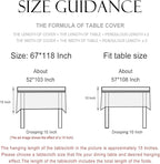 patdrea Designer Green Extra Long Tablecloth for Rectangle Table,Vintage Linen Leaves Pattern Table Cloth,Colorful Floral Cover Decor for Kitchen Dining Christmas Thanksgiving,67"x118"-Cecilia D