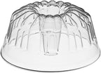SIMAX Clear Glass Fluted Bundt Cake Pan, Heat, Cold, and Shock Proof, 2.1 Quart (8.4 Cups), Made in Europe, Great for Ring Cakes, Puddings, Desserts, Monkey Bread, and More, Dishwasher Safe