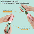 2 in 1 stainless steel Paring knife Peeler; fruit peeler; apple peeler; pear peeler, vegetable peeler, Kitchen Peeler (1, Green Pink)