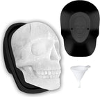 Extra Large 3D Skull Ice Cube Mold Silicone Ice Molds for Whiskey Ice Cube Trays with Funnel for Big Mouth Cup Skull Ice Maker with Resin Chocolate sugar Whiskey Ice Mold for Parties (1 PCS)
