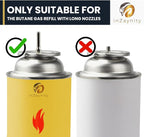 Dual Flame Butane Torch Gun - Refillable Luxury Hand Held Mini Blow Torch for Cooking, Creme Brulee, Soldering, Welding, & Resin Art - Adjustable Flame with Ignition Lock - Gold Black by inZaynity