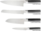 Babish 5 Piece 1.4116 German Steel Magnetic Forged Kitchen Knife Block Set