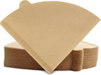 Cone Coffee Filters Size 02, 100 Count 1-4 Cups Unbleached V02 Disposable Coffee Filter Paper, Compatible with Conical Shaped Pour Over Coffee Dripper and Drip Coffee Maker