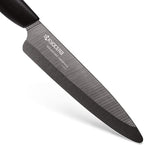 Kyocera Advanced Ceramic Revolution Series 5-inch Slicing Knife, Black Handle, Black Blade