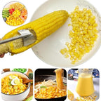 Corn Peeler for Corn on the Cob,Long Handle Stainless Steel Corn Cob Stripper Tool,Corn Kernel Remover Tool for Home Kitchen (Peeler)