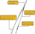 JETKONG 12-Inch Fine Tweezer Tongs Long Cooking Tweezer Stainless Steel Kitchen Tweezers