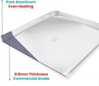 Baker's Secret 17" Pure Aluminum Cookie Sheet, 100% Recycled, Baking Sheet Cookie Sheets for Baking, 0.8mm Extra Thick Baking Pan, Commercial Grade, The Natural Aluminum Collection