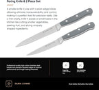 DURA LIVING 2-Piece Premium Kitchen Knife Set - Ultra-Sharp 5" Utility Knife & 3.5" Paring Knife, High Carbon Stainless Steel, Forged for Precision, Multipurpose Cooking Knives with Ergonomic Handles