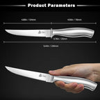 DDF iohEF Steak Knife Set, 8 Piece Steak Knife, High Carbon Japanese Stainless Steel Serrated Steak Knives