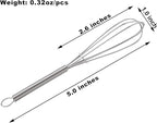 CHuangQi 5 Inch Endurance Stainless Steel Mini Whisk/Egg Beater, Set of 12
