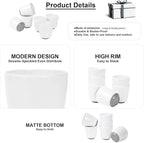Webbylee 6-piece Melamine Cup - 12 ounce Unbreakable Reusable Drinkware for Party Wedding Camping, Dishwasher Safe & Lightweight (White/Grey)