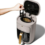 Beautiful 14 Cup Programmable Coffee Maker, Touch Display, 1200W, Brew Strength Control, Keep Warm, Pause & Serve, Glass Carafe, Reusable Filter, Auto Shut-Off, Matte Finish (Porcini Taupe)
