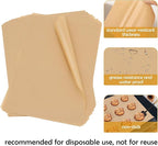 600Pcs Unbleached Parchment Paper Sheets for Baking, 12 x 16 Inch, Non-Stick Precut Half Sheet Parchment Paper for Baking, Cooking, Air Fryer, Oven (brown-12" x 16"-600pack)
