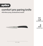 Zyliss Comfort Pro Paring Knife - Full Tang Vegetable & Fruit Knife - Ice Hardened Stainless Steel Peeling & Paring Knife - Cutlery with Antibacterial Handle - Black/Stainless Steel - 4.5 inches