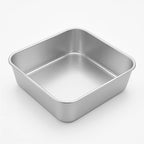 LIANYU 6 Inch Square Baking Cake Pan, Stainless Steel Lasagna Brownie Bread Pan, Perfect for Birthday Party Wedding, Oven & Dishwasher Safe