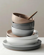 Famiware Milkyway Plates and Bowls Set, 12 Pieces Dinnerware Sets, Dishes Set for 4, Multi-color