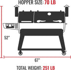 recteq DualFire 1200 Wood Pellet Smoker Grill, Wi-Fi Electric Pellet Grills, Dual Chambers for Hot and Fast + Low and Slow Cooking, DualFire 1200 + Grilling Basics Bundle