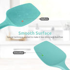 U-Taste Silicone Cooking Spoon Spatula: 480ºF Heat Resistant Food Grade 11.38" Flexible Rubber Kitchen Spoonula, Seamless Pastry Bowl Scraper for Mixing Scraping in Nonstick Cookware (Aqua Sky)