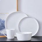 Stone Lain Madeline Formal Bone China Dinnerware Set 32 Piece Service for 8, White