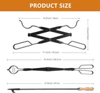 Heavy Duty 32” Long Fireplace Fire Pit Campfire Poker Stick and 26” Fireplace Tongs Tool Sets, Log Grabber, Rust Resistant Black Finish Camping Fireplace Tools for Indoor/Outdoor
