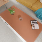 Leather Table Cover,1.8mm Thick,24x60 Inch Desk Cover,Large Desk Mat,Table Protector,Table Cover Protector,Desk Protector,Table Pad,(Brown+Gray,24x60)