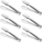 Serving Tongs, Stainless Steel Kitchen Cooking Food Buffet Salad Appetizer Tong 6 Pack 9 Inch