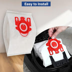 18 Packs 3D Airclean FJM Vacuum Bags Replacement for Miele Compact C1 Vacuum Type FJM,Compact C1,Compact C2,S6000-S6999,S4000-S4999,S700,S500-S578 with 6 Motor Protection Filters,6 AirClean Filter