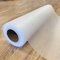 EVALAND 23.6" x 20 FT Non-Slip Shelf Liner, Non-Adhesive, BPA-Free, Waterproof Pantry Liner for Shelves, Easy to Cut, Oil-Proof Shelf Liners for Kitchen, Cabinets, Drawers, Refrigerator, Clear
