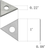 Paint Scraper Carbide Blades Double-Edged Reversible Replacement Blade (1" Triple-Edge Triangle) By LU&MN