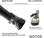 WOTOR Champagne&Wine Bottle Stoppers Stainless Steel with Food Grade Silicone, Leak Proof Keep Fresh Reusable Saver, Cork Suitable for Wine, Champagne, Cava, Prosecco and Sparkling (12 Pack Black）