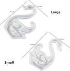 2 Pack Swan Molds Swan Resin Mold - Resin Casting Silicone Molds for Home Decor & Candle Making Wave Spiral Mold