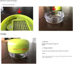 Garlic Press Dicer Wheel, Plastic Garlic Masher, Simple Household Manual Kitchen Tool with Garlic Press Box (rectangle)