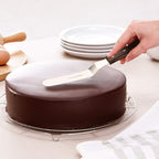 4 PCS Cake Decorating Icing Spatula set with 4, 6, 8 & 10 Inch Stainless Steel Blade, Wood Handle Frosting Spatulas and Cake Stripping Tool