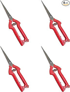 Garden Guru Extra Long Stainless Steel Pruner Pruning Shears Clippers Snips Sharp Bonsai Cutter Trimming Scissors Straight Blade Garden Scissors Tool Great for Roses Flowers Herbs Fruits (4 Pack)