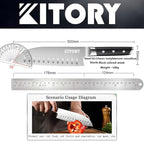 Kitory Santoku Knife 7", Full Tang Pakkawood Handle, Japanese Kitchen Chopping Knife for Vegetables fruit and cheese, Forged German High Carbon Steel, 2024 Gifts-Metadrop Series
