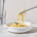 carrotez Silicone Cooking Kitchen Tongs, Anti-Slip,Non-Scratch Serving Tongs 9.25 Inches - Ivory