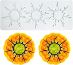 Hollow Leaf Silicone Mold Chocolate Candy 3D Hollow Leaf Candy Mold Food Cooking Meals Decorations Fondant Mold Polymer Clay Molds (Sun S_10.08x4.12x0.12inch)