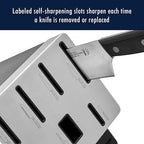 HENCKELS Solution Razor-Sharp 16-pc Knife Set, Chef Knife, Bread Knife, Steak Knife, German Engineered Informed by 100+ Years of Mastery